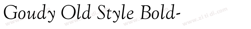 Goudy Old Style Bold字体转换